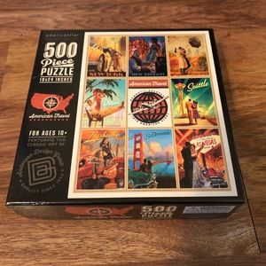 New Un-Opened 500 Piece American Travel Puzzle